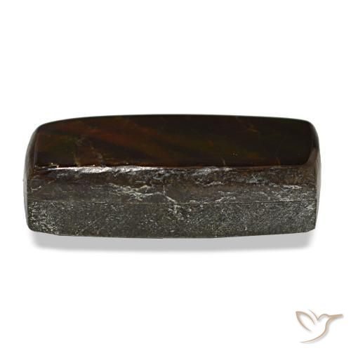 Ammolite naturale multicolore da 3,83 ct, baguette, opaco
