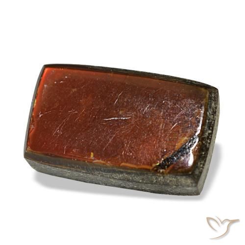 Ammolite naturale multicolore da 3,40 ct, baguette, opaco