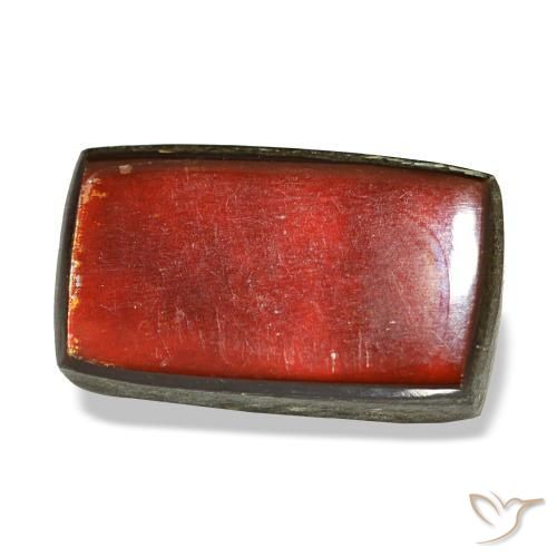 Ammolite naturale multicolore da 3,44 ct, baguette, opaco