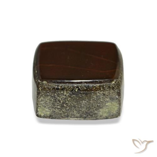 Ammolite naturale multicolore da 1,52 ct, quadrato, opaco