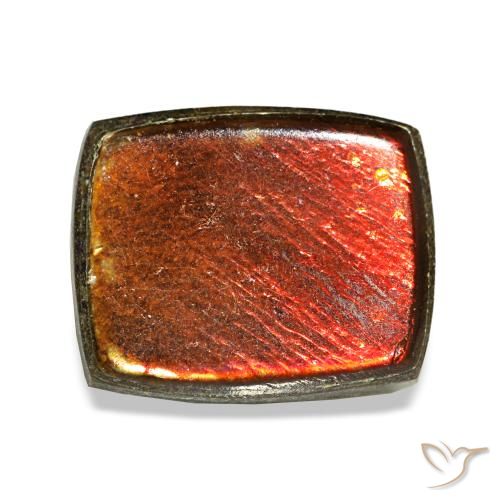 Ammolite naturale multicolore da 2,16 ct, baguette, opaco