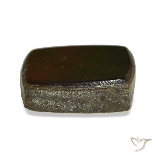 Ammolite naturale multicolore da 2,16 ct, baguette, opaco