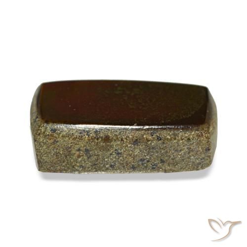 Ammolite naturale multicolore da 1,26 ct, baguette, opaco