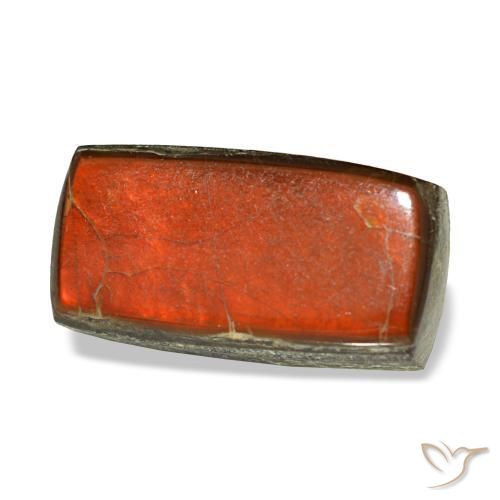 Ammolite naturale multicolore da 2,13 ct, baguette, opaco