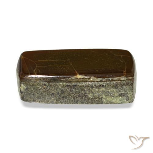 Ammolite naturale multicolore da 2,13 ct, baguette, opaco