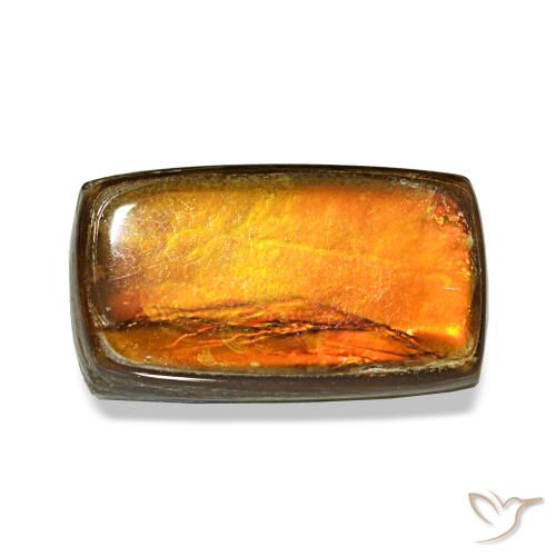 1.87ct multicolore ammolite, baguette, opaco