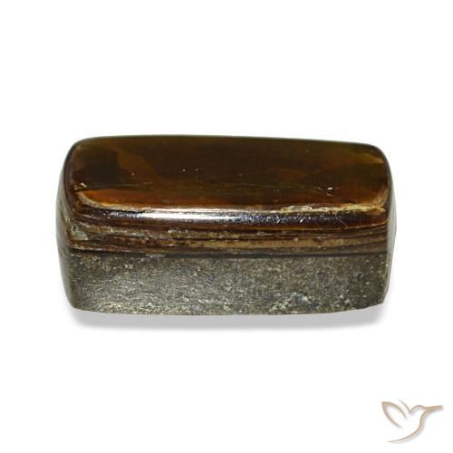 Ammolite naturale multicolore da 1,87 ct, baguette, opaco