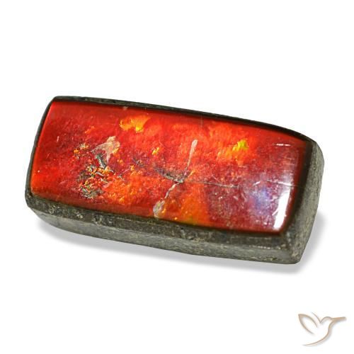 Ammolite naturale multicolore da 2,35 ct, baguette, opaco
