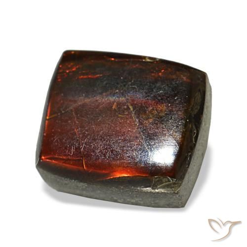 Ammolite naturale multicolore da 1,93 ct, baguette, opaco