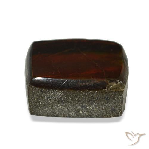 Ammolite naturale multicolore da 1,93 ct, baguette, opaco