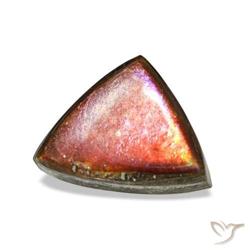 Ammolite naturale multicolore da 1,17 ct, trillion, opaco