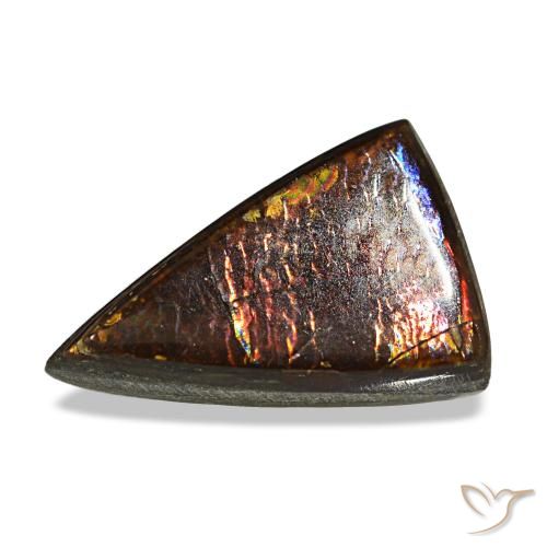 1.89ct multicolore ammolite, trillion, opaco