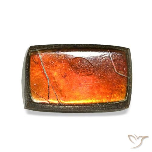1.68ct multicolore ammolite, baguette, opaco