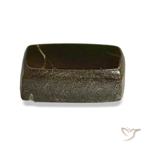 Ammolite naturale multicolore da 1,68 ct, baguette, opaco