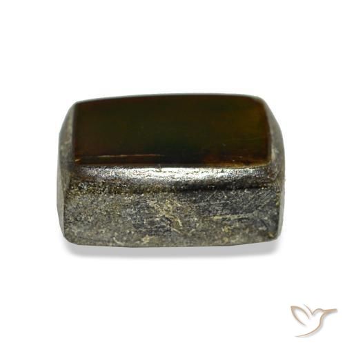 Ammolite naturale multicolore da 1,22 ct, baguette, opaco
