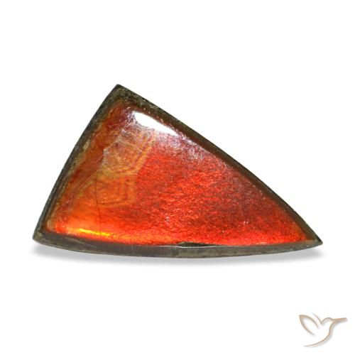 Ammolite naturale multicolore da 1,11 ct, trillion, opaco