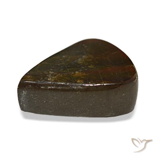 Ammolite naturale multicolore da 8,58 ct, taglio a pera, opaco