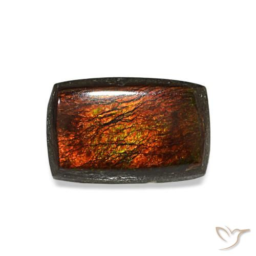 1.43ct multicolore ammolite, baguette, opaco