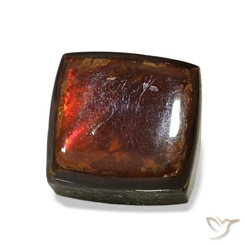Ammolite naturale multicolore da 2,96 ct, baguette, opaco