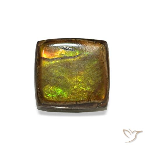 1.55ct multicolore ammolite, baguette, opaco