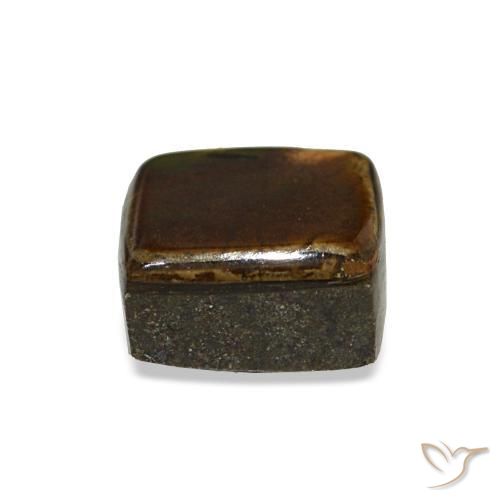 Ammolite naturale multicolore da 1,55 ct, baguette, opaco