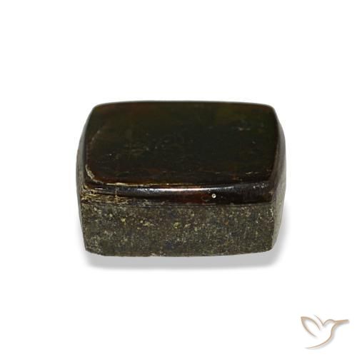 Ammolite naturale multicolore da 2,08 ct, baguette, opaco