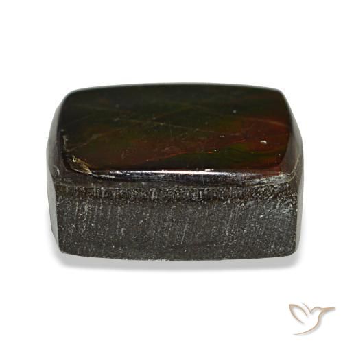 Ammolite naturale multicolore da 3,16 ct, baguette, opaco