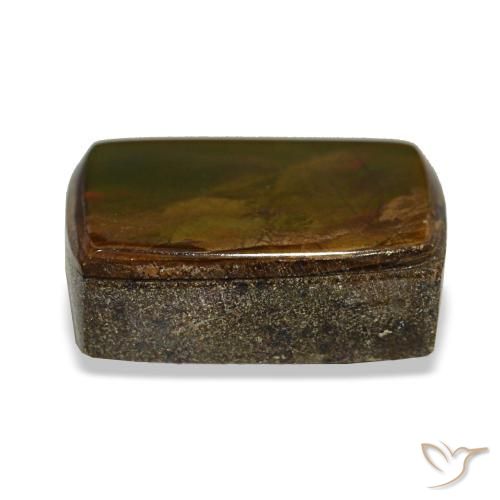 Ammolite naturale multicolore da 2,58 ct, baguette, opaco
