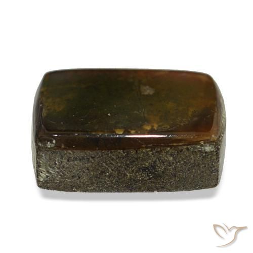Ammolite naturale multicolore da 2,38 ct, baguette, opaco