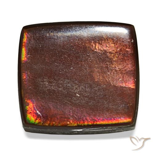 11.22ct multicolore ammolite, baguette, opaco