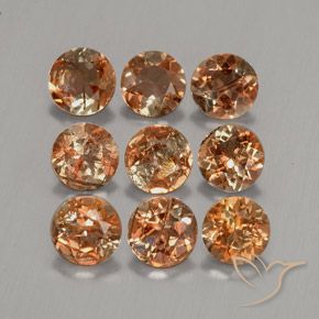 Gemme di Andalusite Multicolore naturale da 2.25 ct, Rotondo, VS-SI