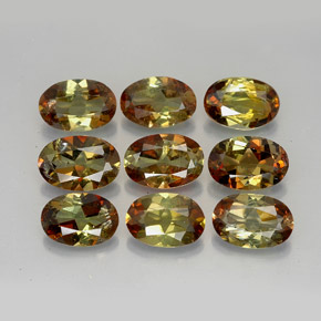 Andalusite naturale multicolore da  ct, taglio ovale, VS-SI