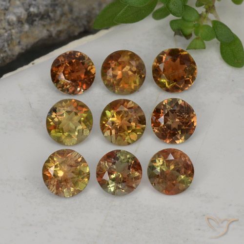 2.37ctw Naturale Multicolore Andalusite, Rotondo, VS-SI