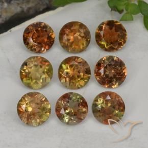 Gemme di Andalusite Multicolore naturale da 2.37 ct, Rotondo, VS-SI