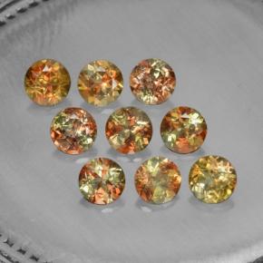 Andalusite naturale multicolore da 2,40 ct, taglio rotondo, VS-SI
