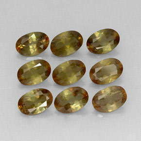 Andalusite naturale multicolore da 3,80 ct, taglio ovale, VS-SI