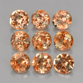 Gemme di andalusite multicolore naturale da  ct, taglio rotondo, VS