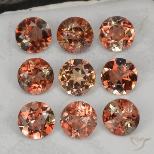Gemme di Andalusite Multicolore naturale da 2.35 ct, Rotondo, VS-SI
