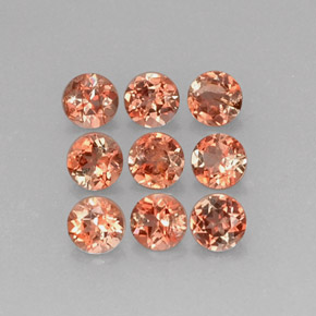 Andalusite naturale rosa da  ct, taglio rotondo, VS-SI