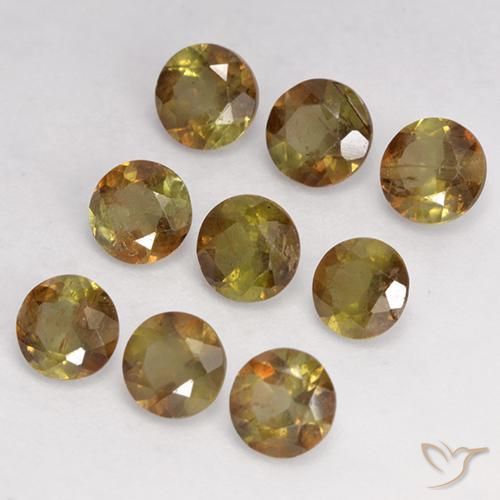 Gemme di Andalusite Multicolore naturale da 2.19 ct, Rotondo, VS