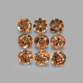 Andalusite naturale multicolore da 2,19 ct, taglio rotondo, VS