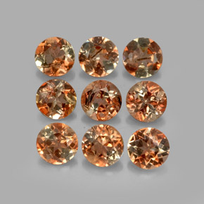 Andalusite naturale multicolore da 2,19 ct, taglio rotondo, VS