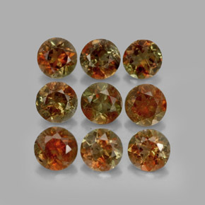 Andalusite naturale multicolore da 2,28 ct, taglio rotondo, VS