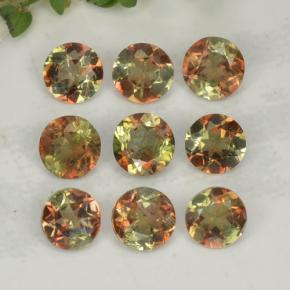 Andalusite naturale multicolore da 1,92 ct, taglio rotondo, VS