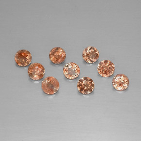 Andalusite naturale arancione da 2,16 ct, taglio rotondo, VS