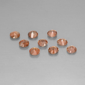 Andalusite naturale arancione da 2,16 ct, taglio rotondo, VS