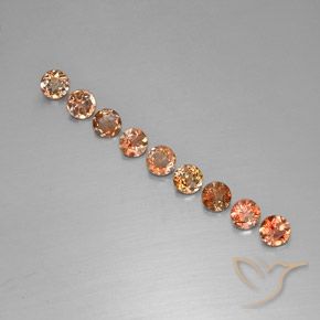 Gemme di Andalusite Multicolore naturale da 2.16 ct, Rotondo, VS