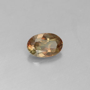 Andalusite naturale multicolore da 0,45 ct, taglio ovale, VVS-VS