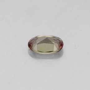 Andalusite naturale multicolore da 0,40 ct, taglio ovale, VVS-VS