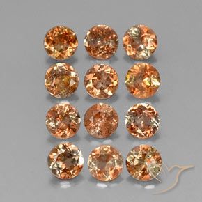 Gemme di Andalusite Multicolore naturale da 3.07 ct, Rotondo, VS-SI